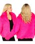 Rosa Plysjjakke til Dame