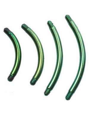 Grøn banan Stang i Titan til 1,6 mm Kugle