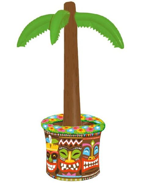 Oppustelig Palme Kølebassin med Tiki Motiver 66 cm