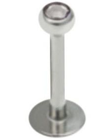 Shiny Stone - 1.2 x 8 mm - Hvid Labret