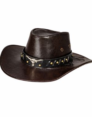 Brun Cowboyhatt med Okse Emblem