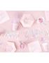 20 stk Rosa Bursdagsservietter med Holografisk trykk 33x33 cm