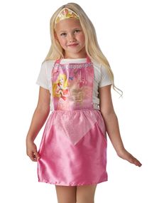 Licenseret Disney Tornerose Kostume til Børn - Str 3-6 ÅR
