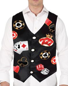 Vest med Poker Motiv - Onesize