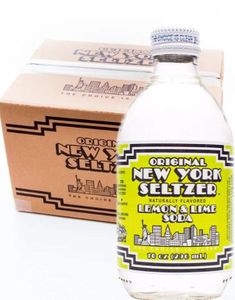 12 st Original New York Seltzer Lemon & Lime Soda - Sodavand med Citron- og Limesmag - Hel Kasse 3,55 Liter (USA)
