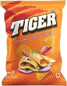Potetgull med Seasoned Cheese / Krydret Ostesmak - Tiger 70 gram