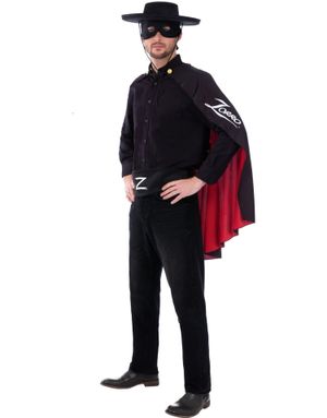 Zorro Kostymesett til Voksen 4 Deler
