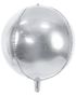 Sølvfarvet Metallisk Orb / Rund Ballon 40 cm