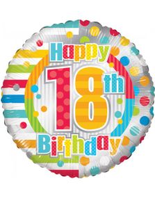 Happy 18th Birthday - Folieballon 46 cm