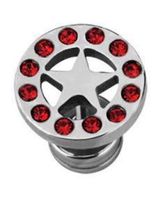 Diamond Red Star - Fake Piercing
