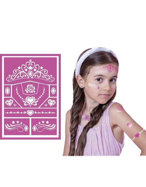 10 stk Maskeradesminke Sjablonger/Former - Prinsesse