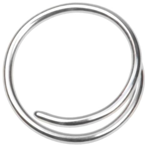 Sølv Around (fish hook piercing)