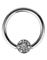 BCR Piercing with Sparkling Grey Stone