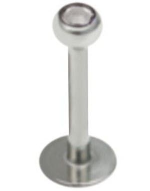 Shiny Stone - 1.2 x 8 mm - Hvid Labret