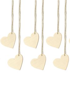 10 stk Hjerteformet Tags i Treverk