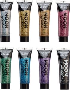 VÆLG BLANDT 8 FARVER - Holografisk Glitter Hårgele 20 ml
