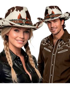 Cowboyhatt med Kuskinnsutseende