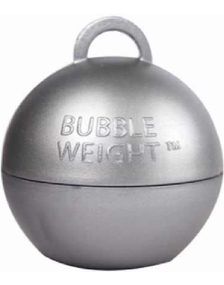 Bubble Weight - Sølvfarvet Ballonvægt med Fæstering