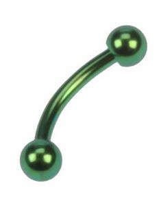 Banan Grøn - 1,2 x 8 mm Øjenbrynspiercing