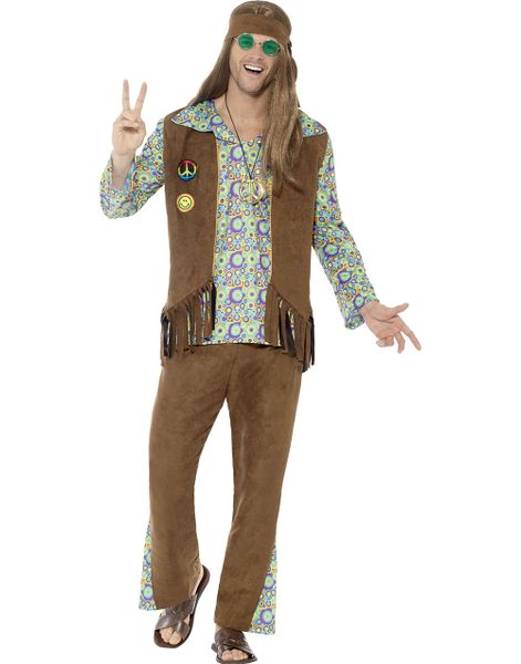 60'er Hippiekostume til Mand 5 Dele