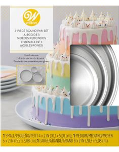 Wilton - 3 Deler Kakeformsett - 10, 15 og 20 cm