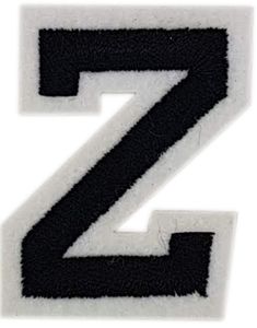 Bogstavet Z - 5 cm Strygemærke