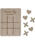 5 stk "Happily Ever After" Tic-Tac-Toe Brett til Borddekorasjon - Rustic Romance