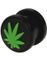 Sort Piercing Plug med Pot Gummi Tryk