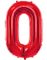 Metallisk Røde JUMBO Tallballonger 0-9 - 86 cm