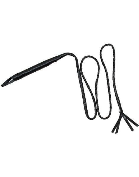 Flettet Sort Pisk 180 cm