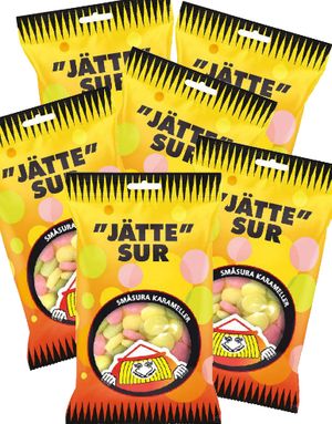 20 Poser med Dunder Mix / ʺJätteʺ Sur / Surt Slik - Hel Æske