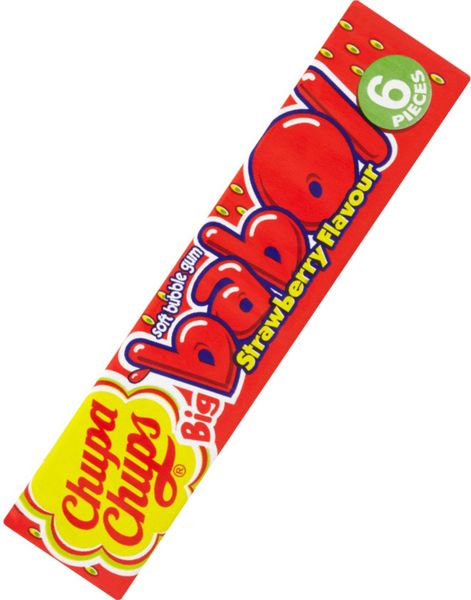6-pk Chupa Chups Babol Tyggegummi med Jordbærsmag