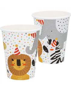 8 stk Kopper med Safari Motiv 210 ml
