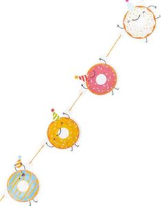 3 Meter Girlander/Banner med Hengende Motiver - Donut Party 