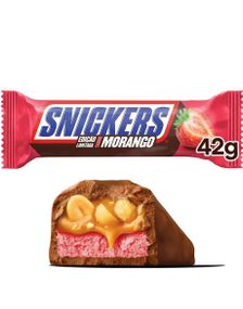 Snickers Morango - Snickers med jordbærmousse 42 gr (Import)