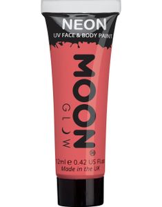 Rød Pastel Neon UV/Blacklight Ansigts- og Kropsmaling 12 ml