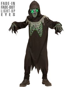 Toxic Reaper Børnekostume med Maske og Lysende Øjne