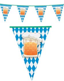 6 meter Oktoberfestbanner med Ølkrus - Beer Party