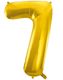 Tallet 7 - Guldfarvet JUMBO Folieballon 86 cm