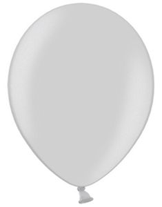 100 stk 13 cm - MEGAPACK - Metallisk Sølvfarvet Balloner