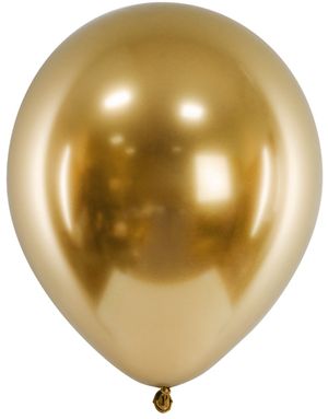 50 stk 30 cm - Glossy Gullfarget Ballonger