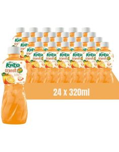 24 stk Kato Fruit Juice Nata De Coco Orange - Juice med Appelsinsmak og Kokosgelebiter - Helt Brett 24x320 ml (Thailand)