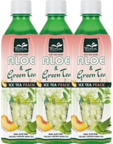 20 stk Tropical Aloe & Grønn Te 'Ice Tea Peach' Leskedrikk 500 ml - Hel Eske