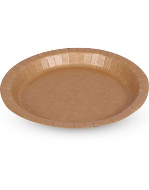 10 stk Miljøvenlige Komposterbare Kraft Papirplader 26 cm