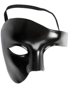 Svart Phantom Halvmaske