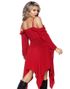 Rød Off Shoulder kostume kjole til kvinder