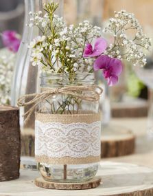 Glasskrukke med Avtakbar Dekor - Rustic Country