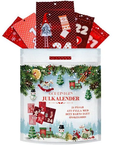 24 stk Adventkalender/Adventsposer