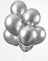 10 stk 30 cm - Glossy Sølvfarget Ballonger