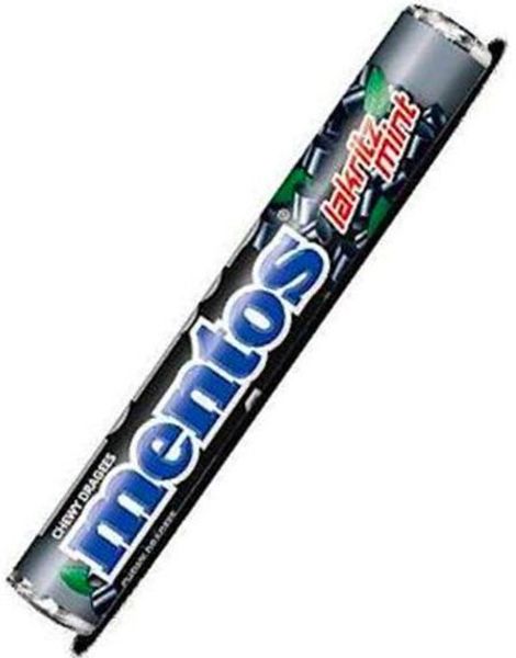 1 stk Rull Mentos Liquorice Mint 37,5 g